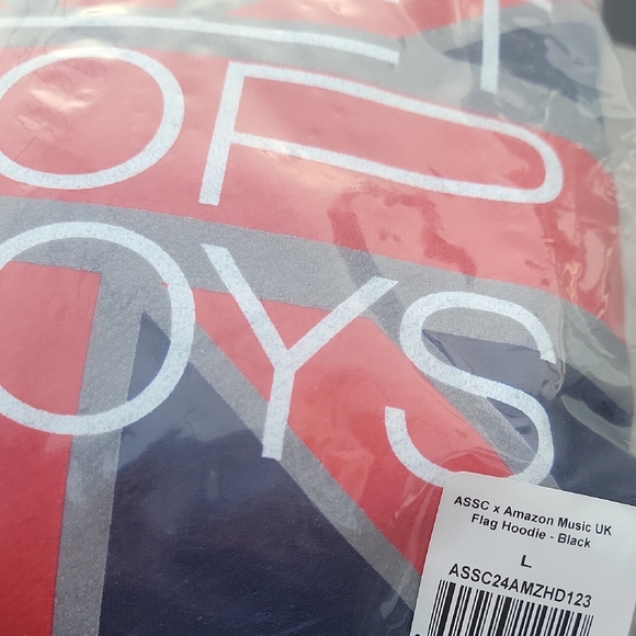 Anti Social Social Club Men's Pet Shop Boys UK Flag Black Hoodie New! - Picture 3 of 4